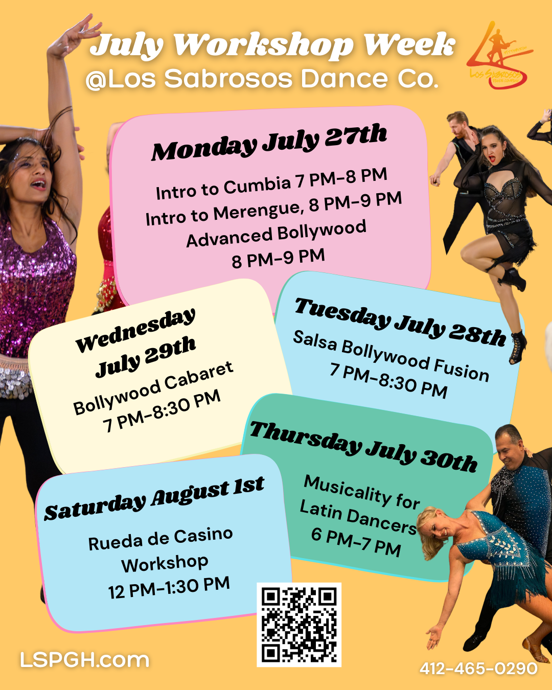  One-day workshops in July! 